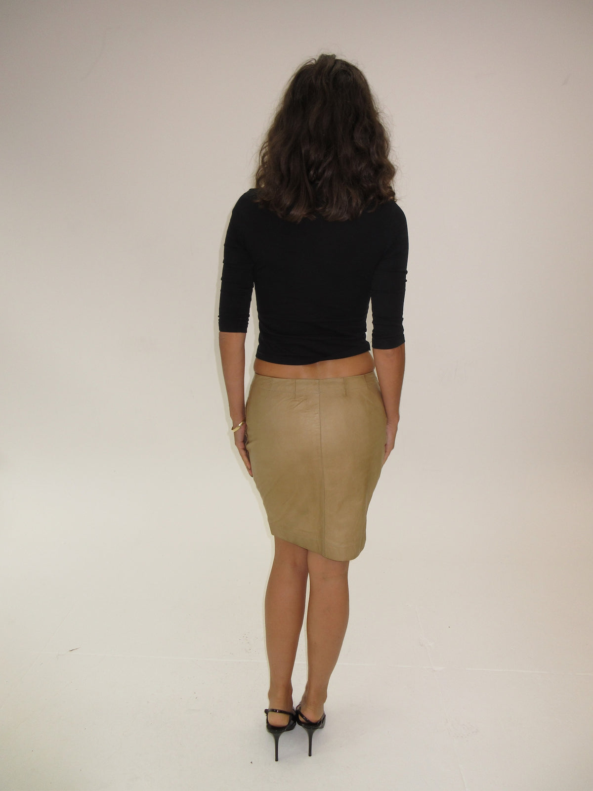 Vintage YSL leather skirt