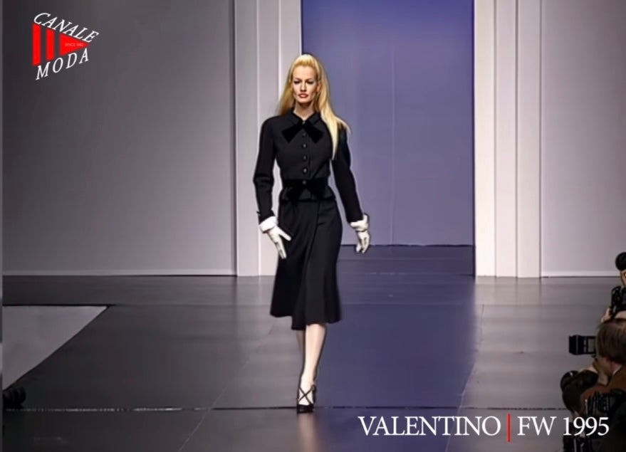 FW1995 Valentino Runway Jacket worn by Karen Mulder