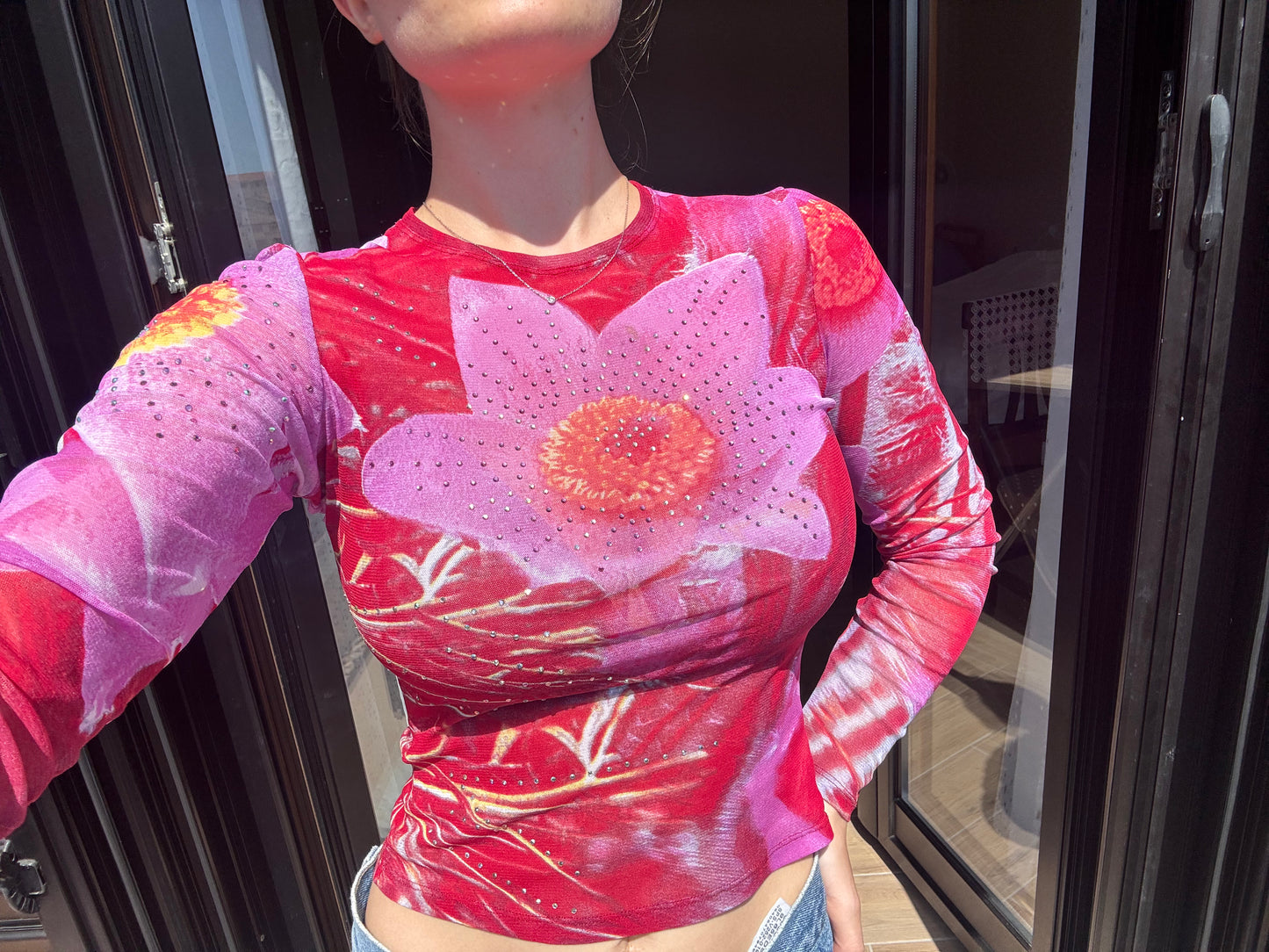 SS2000 Roberto Cavalli Sequined top