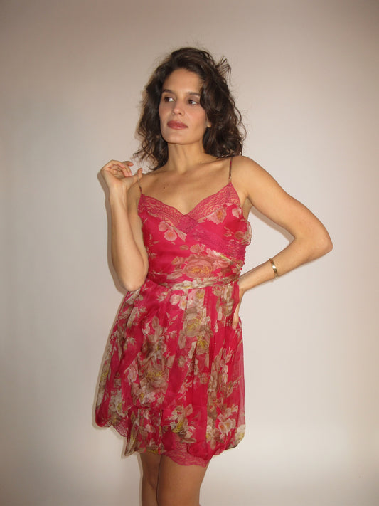 Christian Dior by John Galliano Floral & Lace Dress