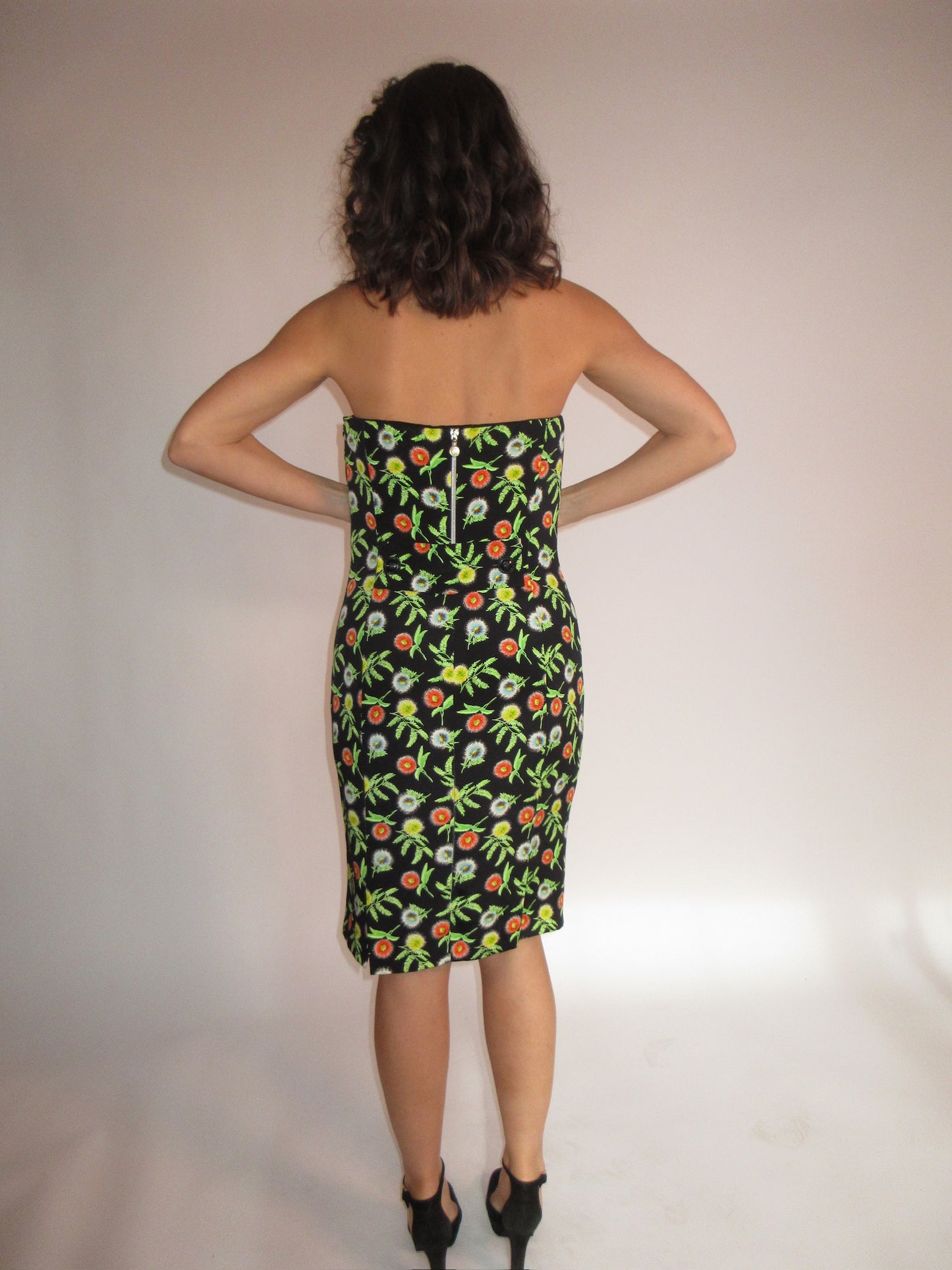 Vintage Gianni Versace Floral Corset Dress