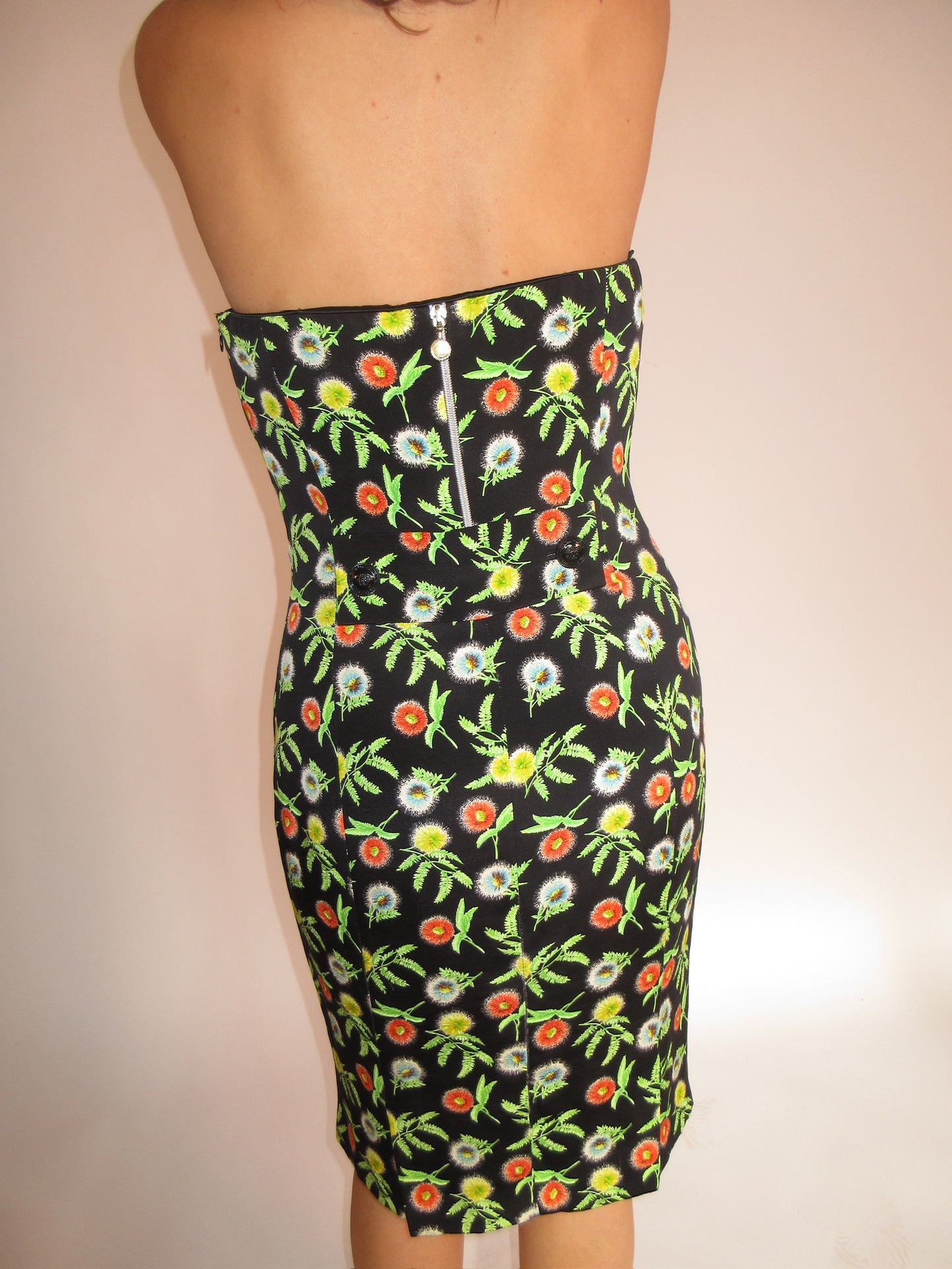 Vintage Gianni Versace Floral Corset Dress