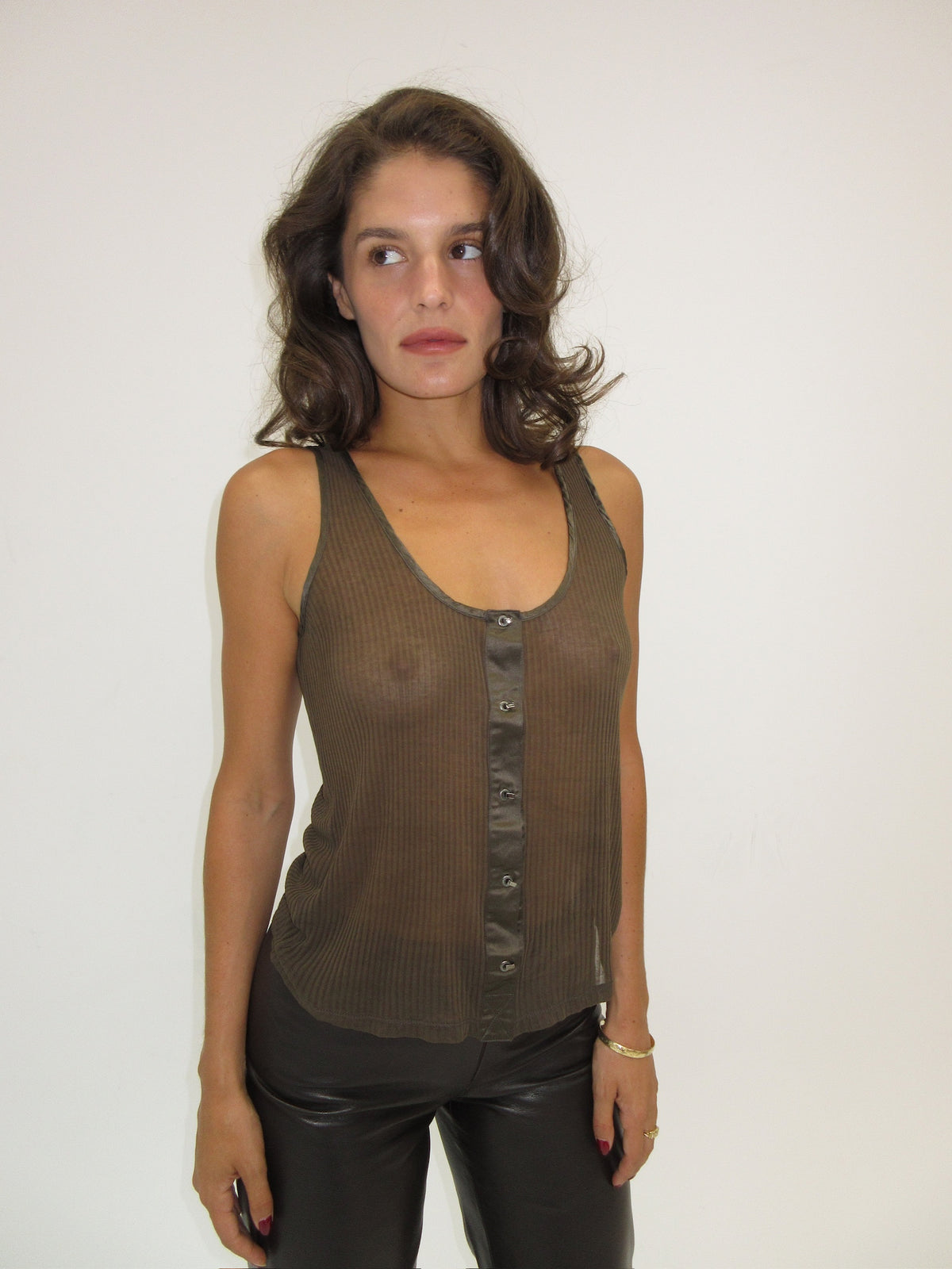 Gucci Brown Tank Top