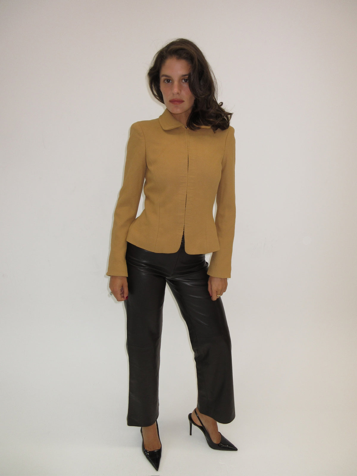 Vintage Valentino Belted Leather Pants