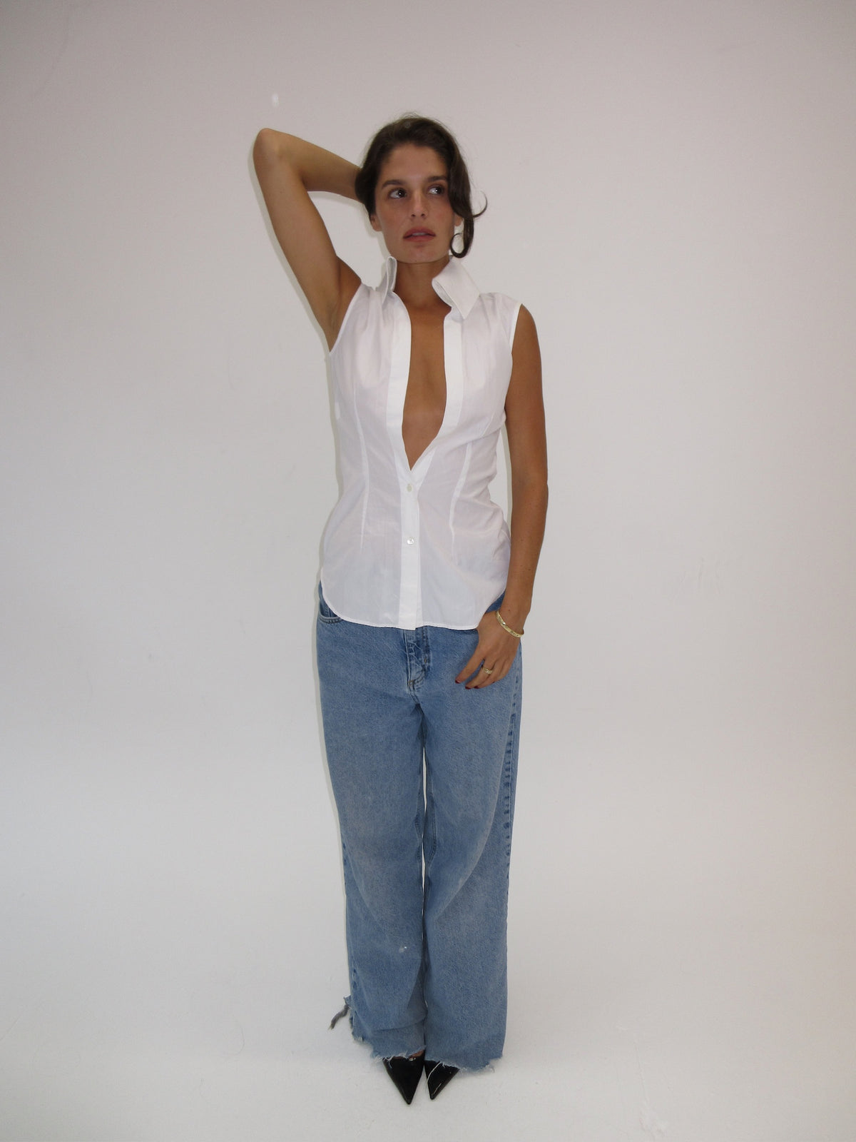 Dolce & Gabbana White Tailored Tank Top