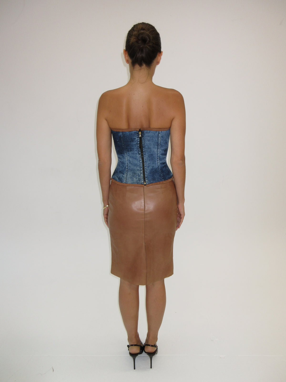 D&G Denim & Suede Corset