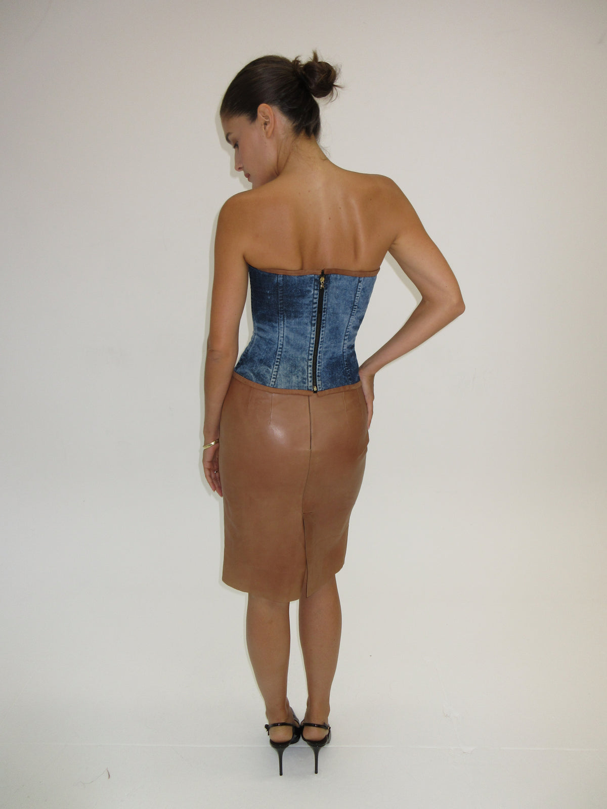 Vintage Miu Miu leather skirt