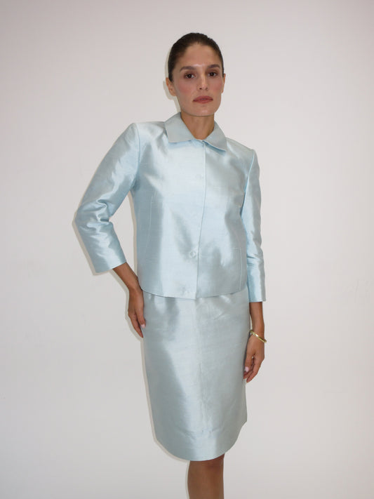 Vintage Dolce & Gabbana silk skirt suit