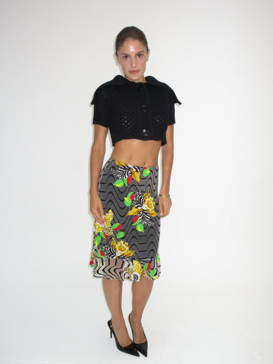 SS1997 Gianni Versace Mesh Patterned Skirt
