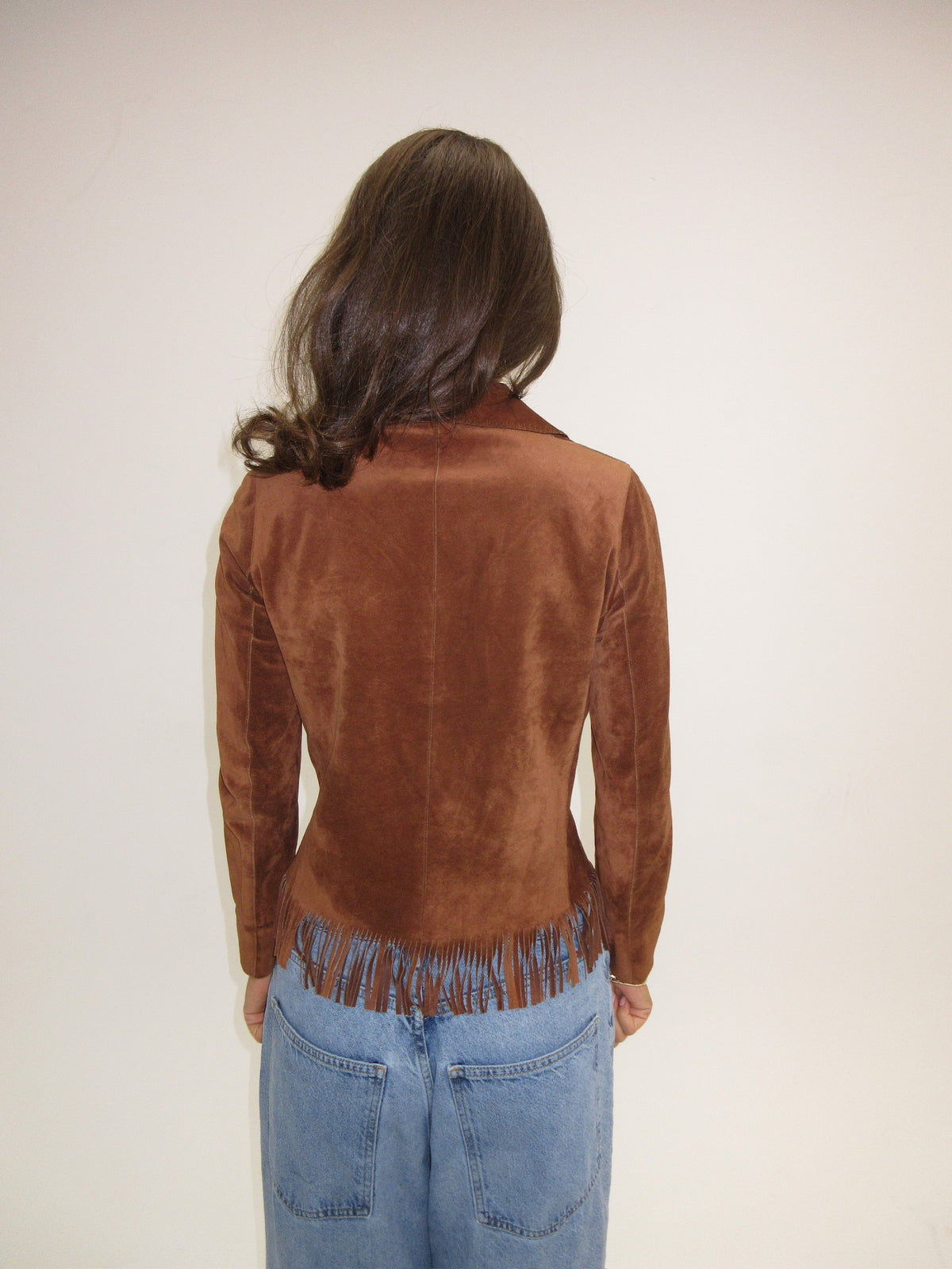 Vintage Miu Miu leather fringe jacket