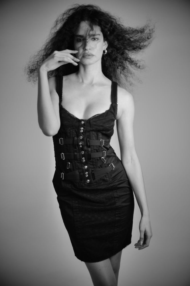 Vintage D&G Dolce & Gabbana Early 2000s Bondage Dress