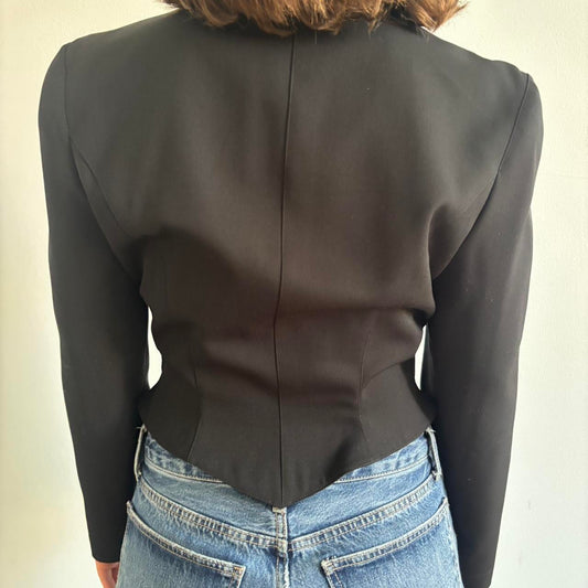 FW 1990 archival Mugler wool and silk jacket