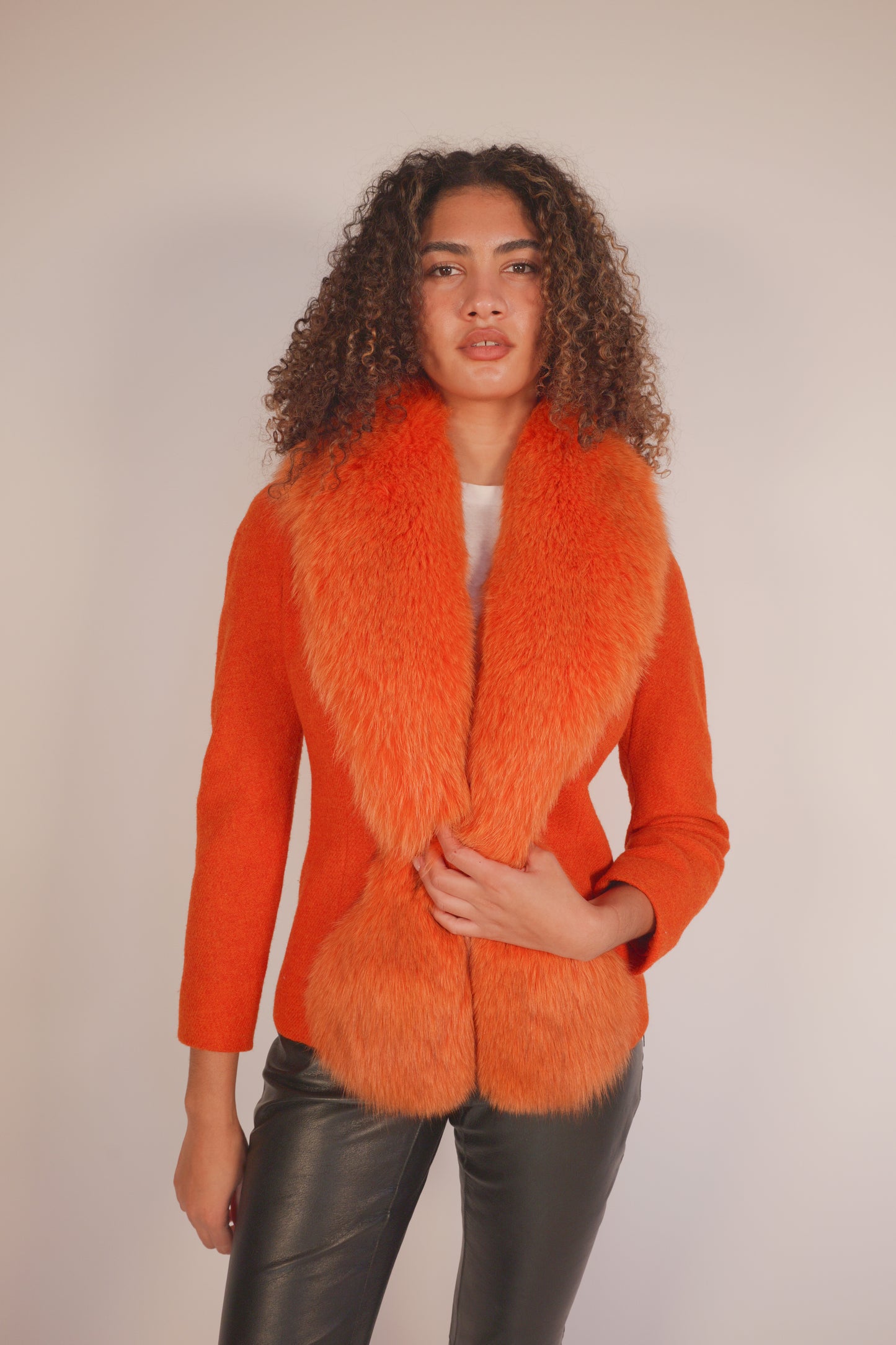 FW1998 Christian Dior by John Galliano orange fox fur jacket