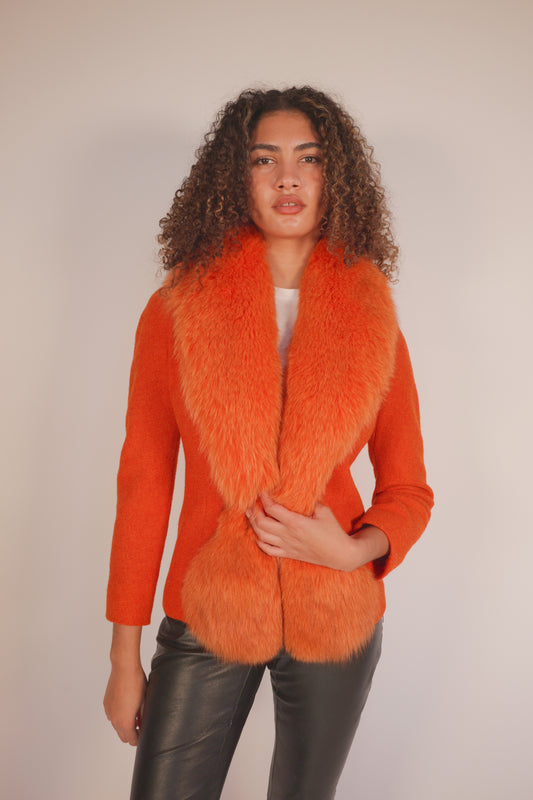 FW1998 Christian Dior by John Galliano orange fox fur jacket