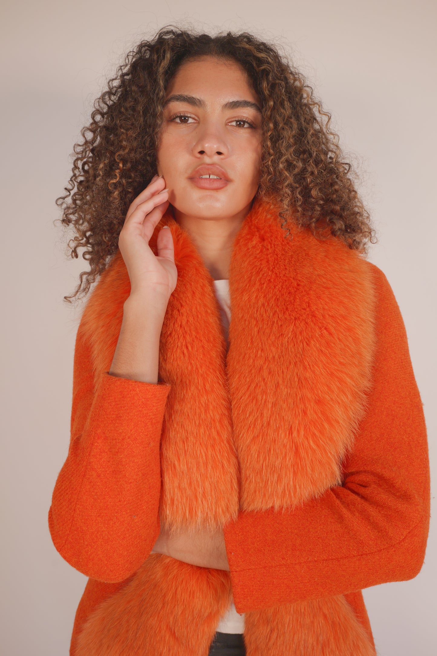 FW1998 Christian Dior by John Galliano orange fox fur jacket