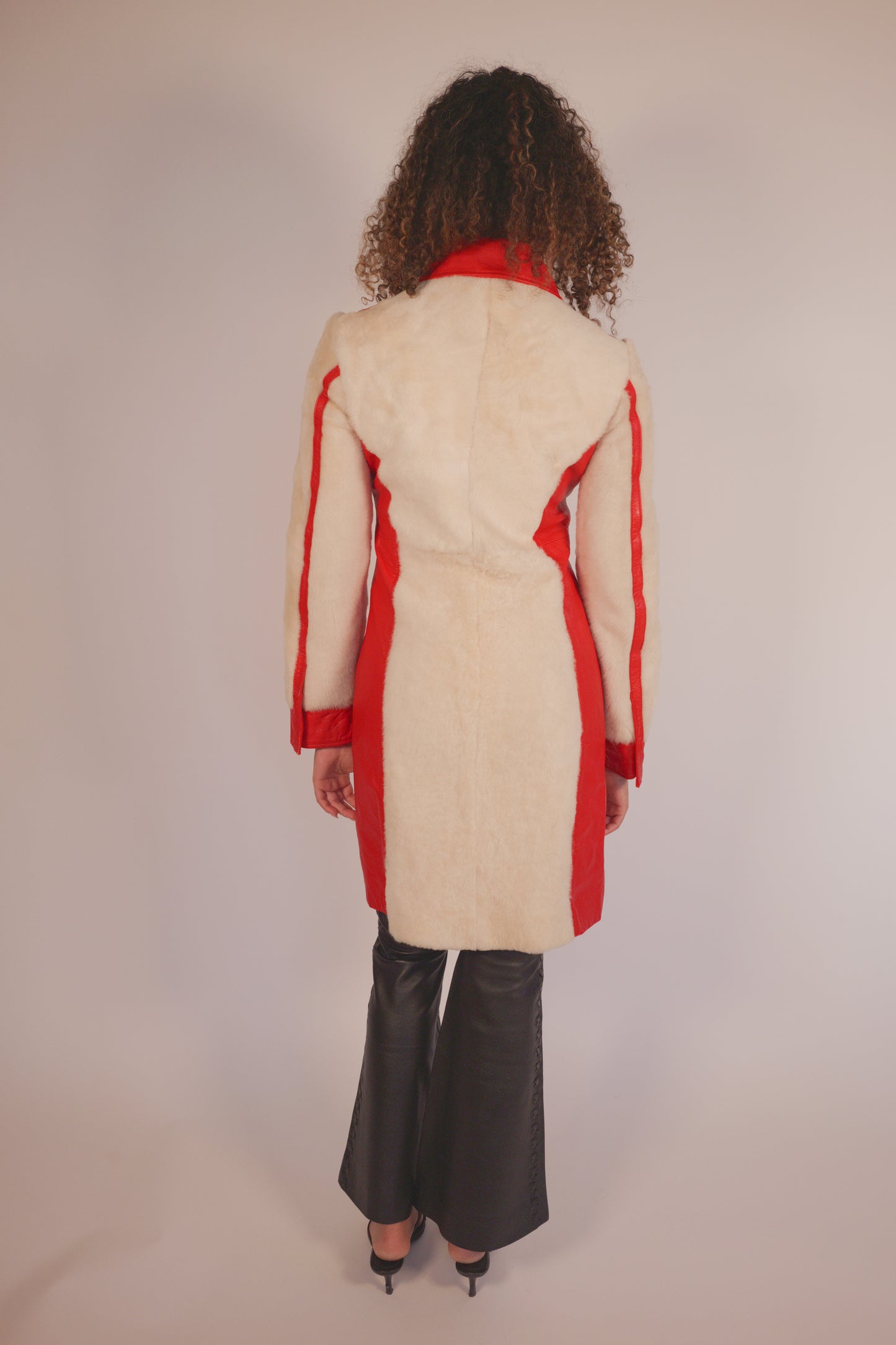 Vintage D&G leather and fur jacket