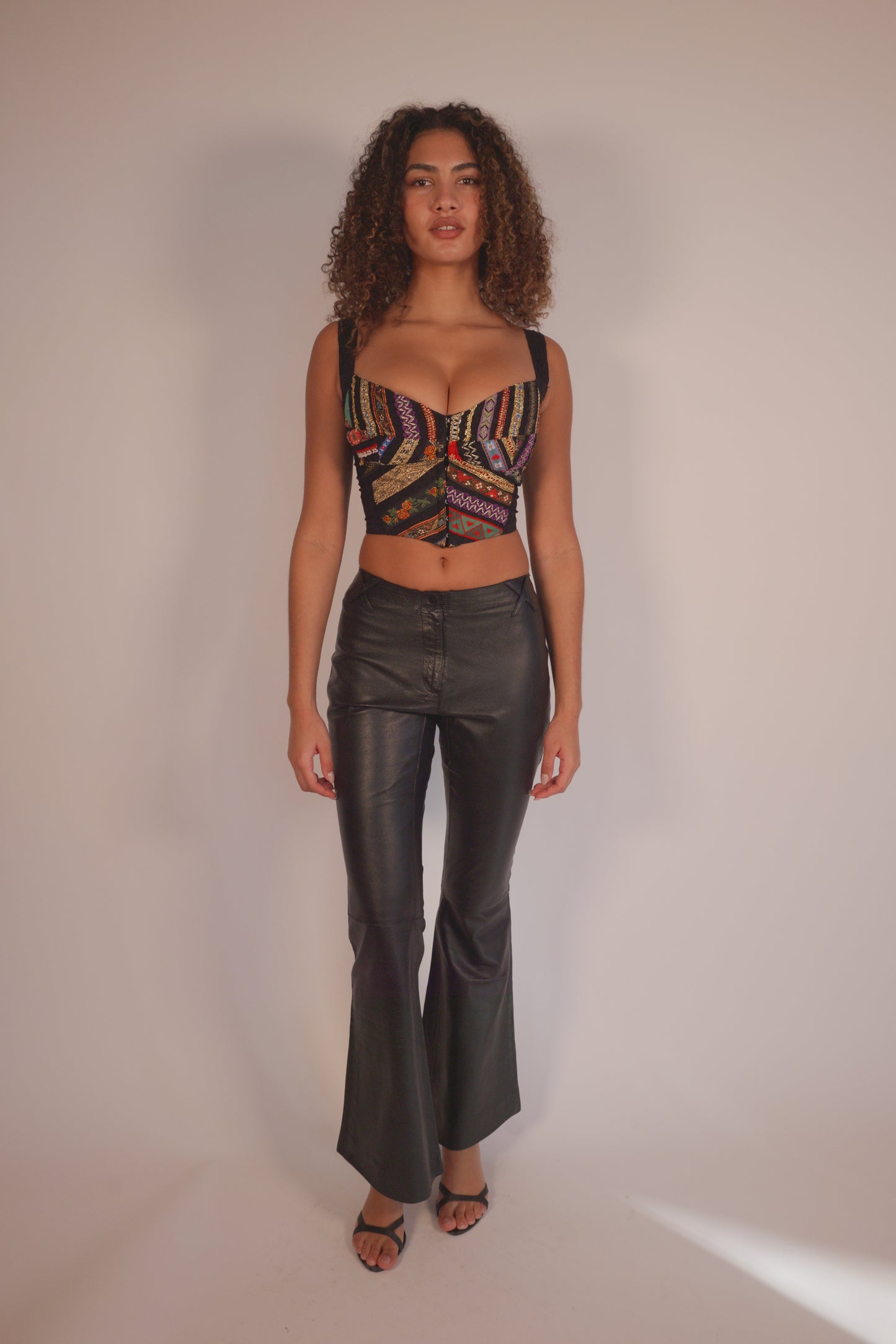 Vintage Dolce & Gabbana black leather pants