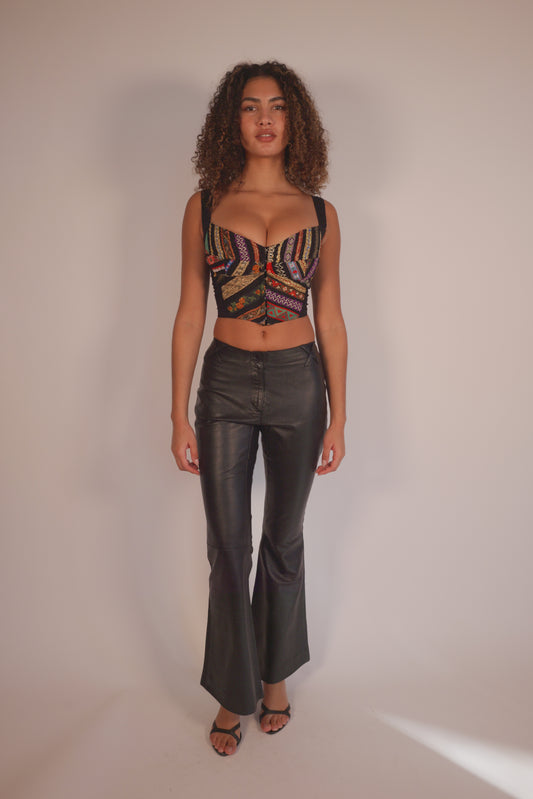 Vintage Dolce & Gabbana black leather pants