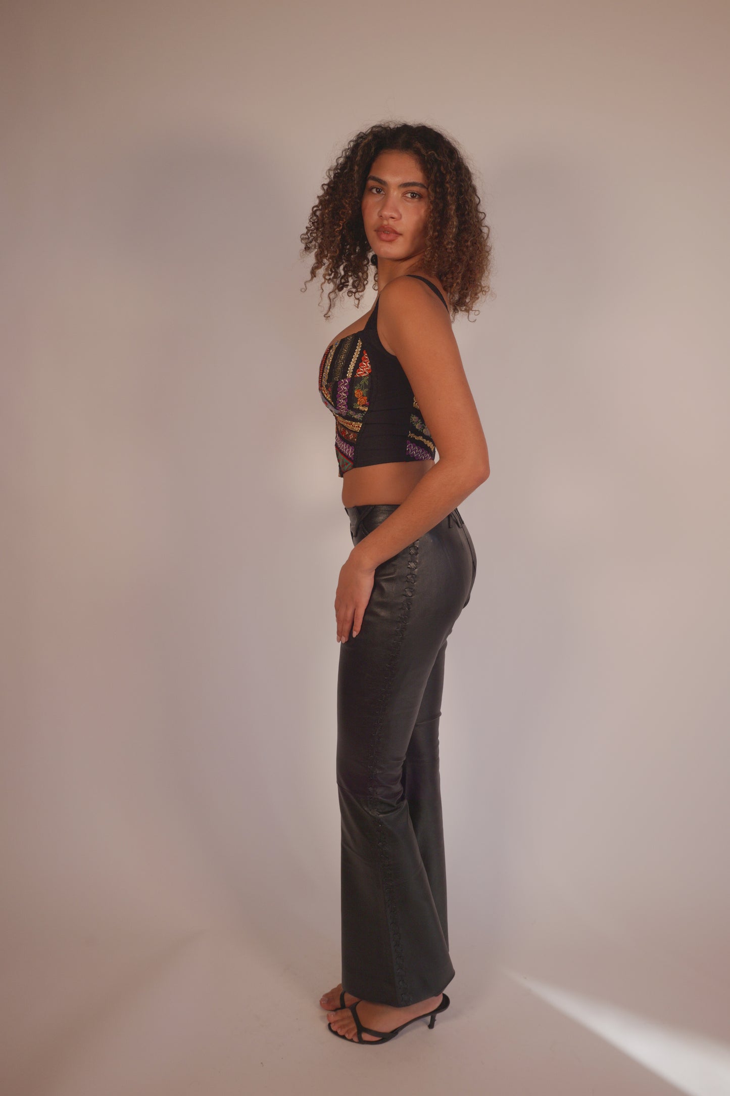 Vintage Dolce & Gabbana black leather pants