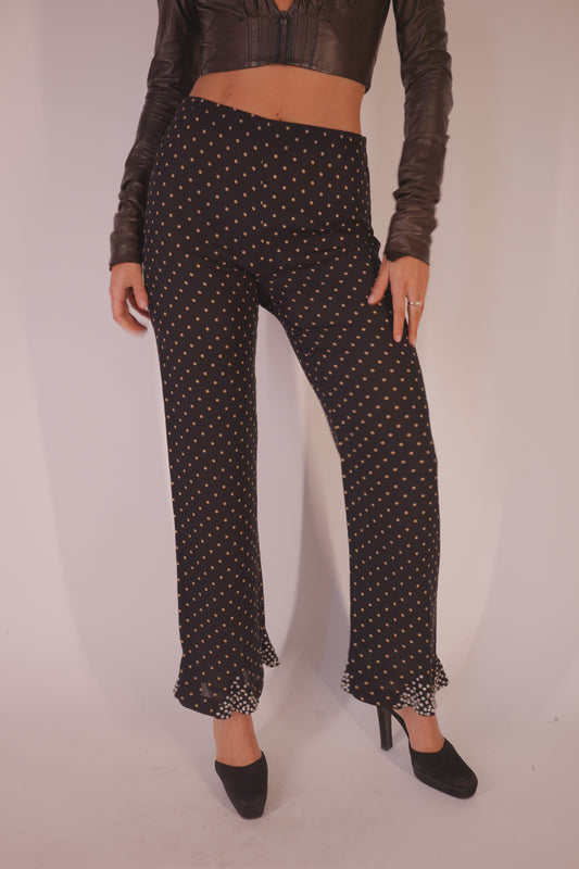 SS2000 Valentino Runway Silk Polka Dot pants