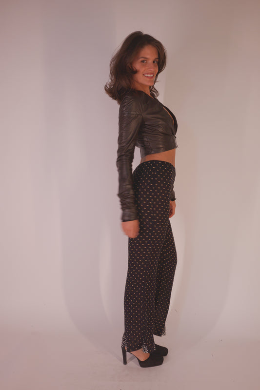 SS2000 Valentino Runway Silk Polka Dot pants