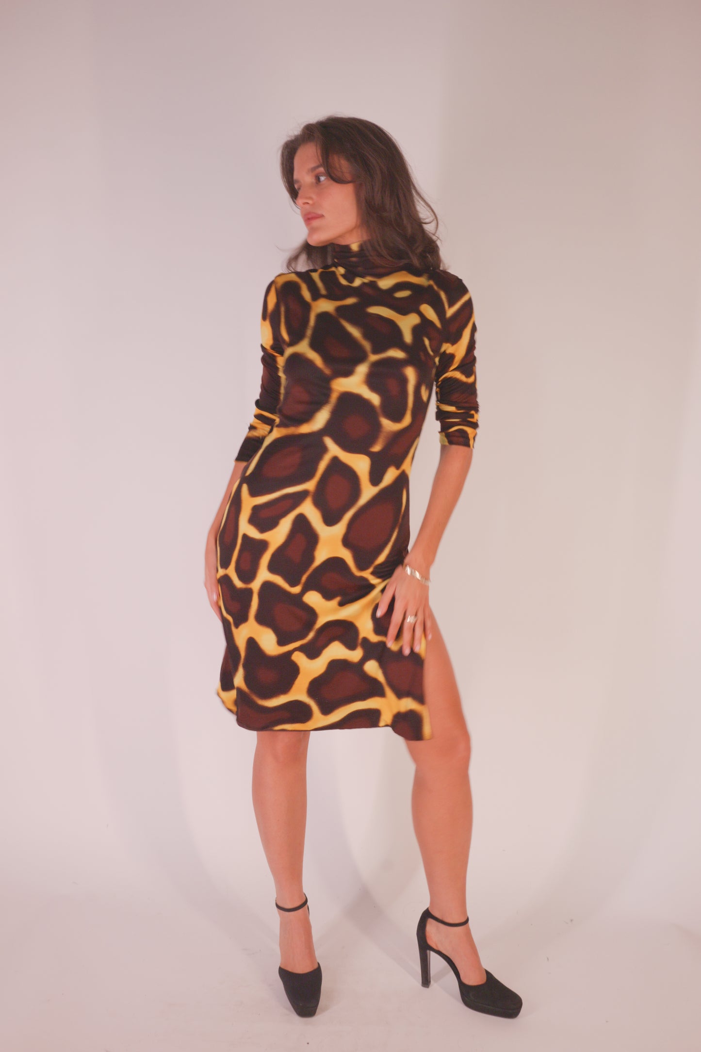 FW2000 Gianni Versace Couture Printed Dress