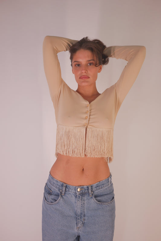 Vintage fringe Moschino top