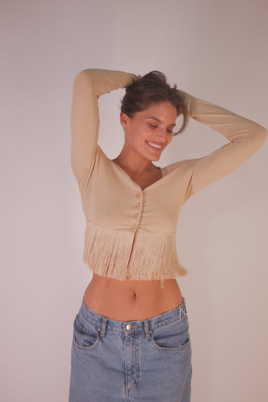 Vintage fringe Moschino top