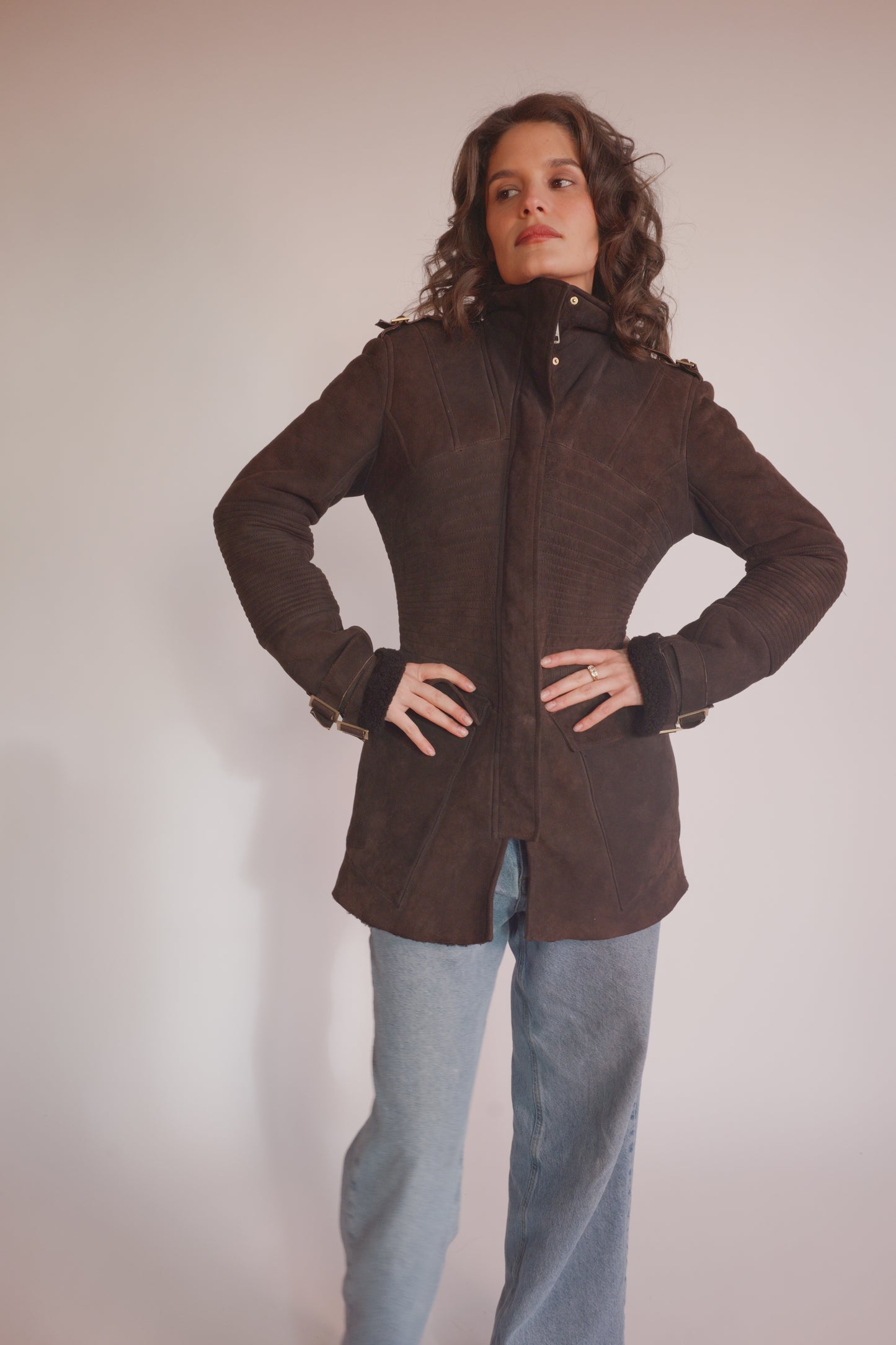 Gucci Suede and Fur Jacket