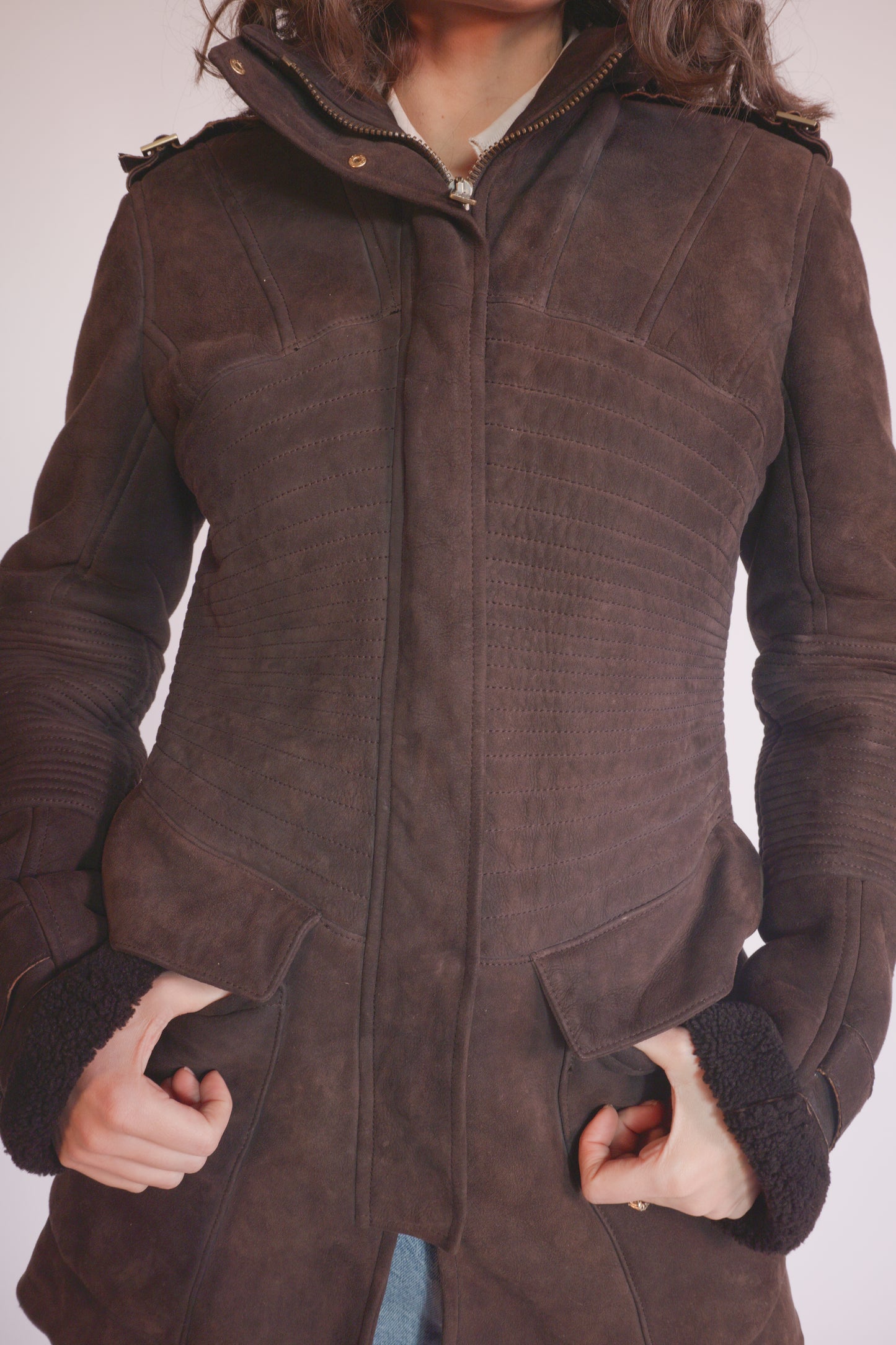 Gucci Suede and Fur Jacket