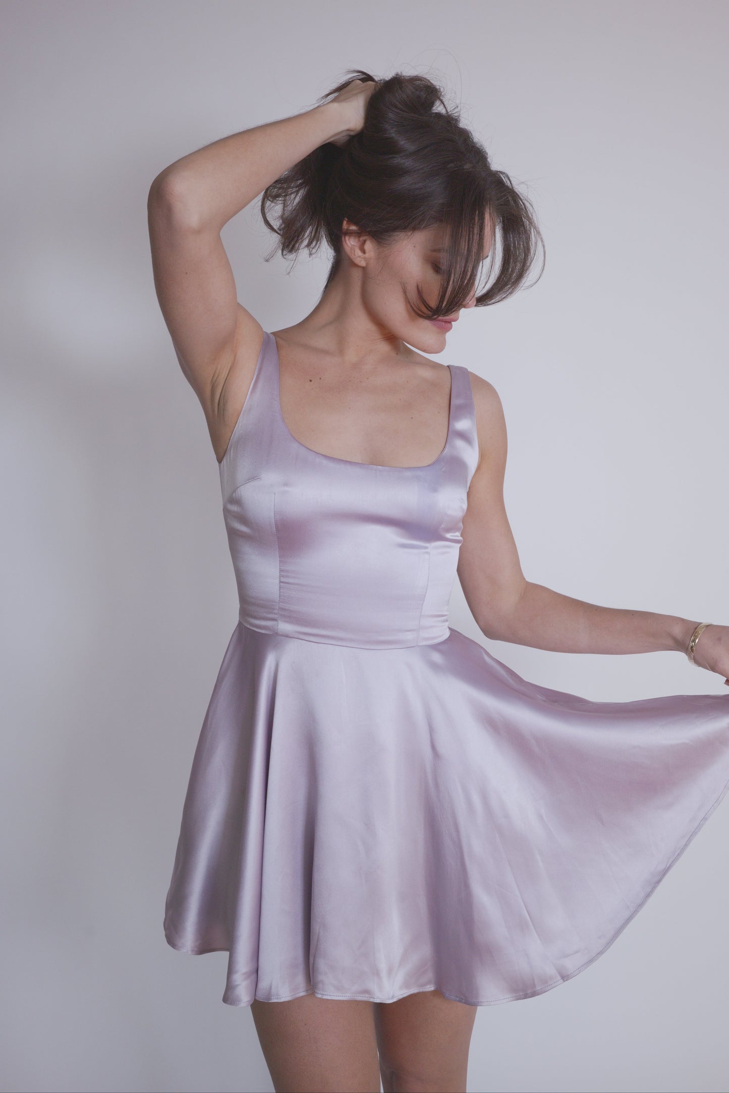 Dolce & Gabbana Lilac Silk Mini Dress