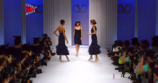 SS1995 Valentino dress with pearl detailing on the shoulders